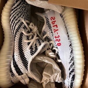 Adidas Yeezy Boost 350 V2 in White, Black, and Red